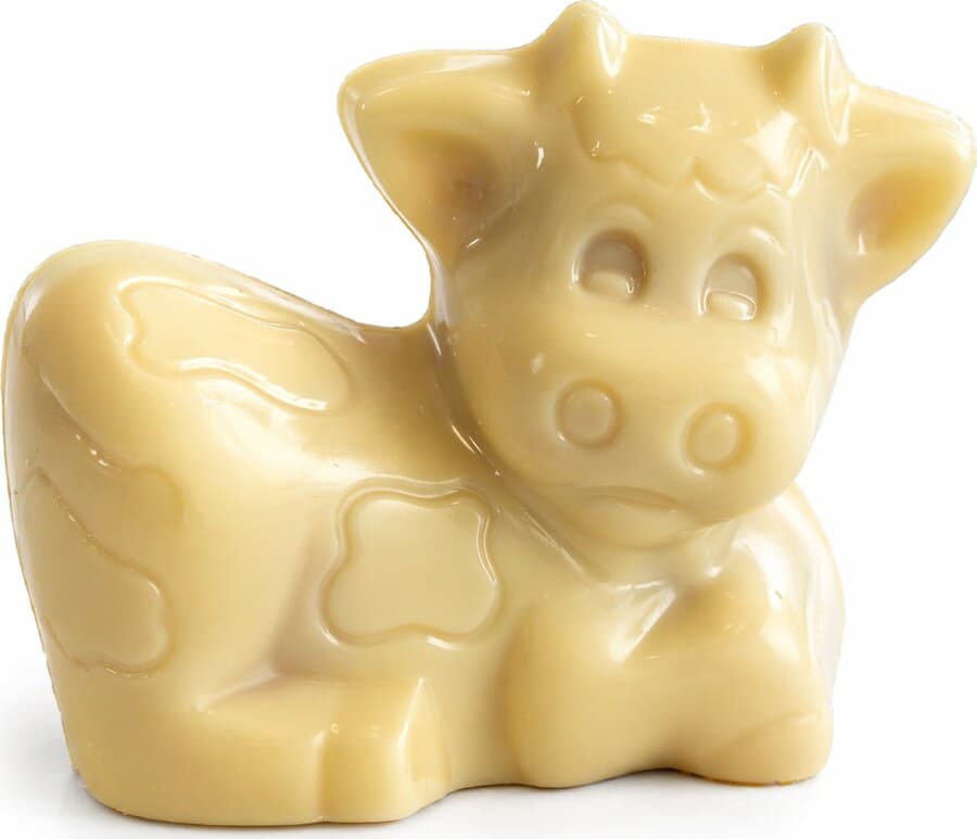 Vache en chocolat blanc