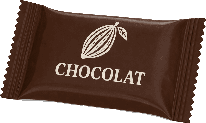 Le chocolat dans son sachet individuel