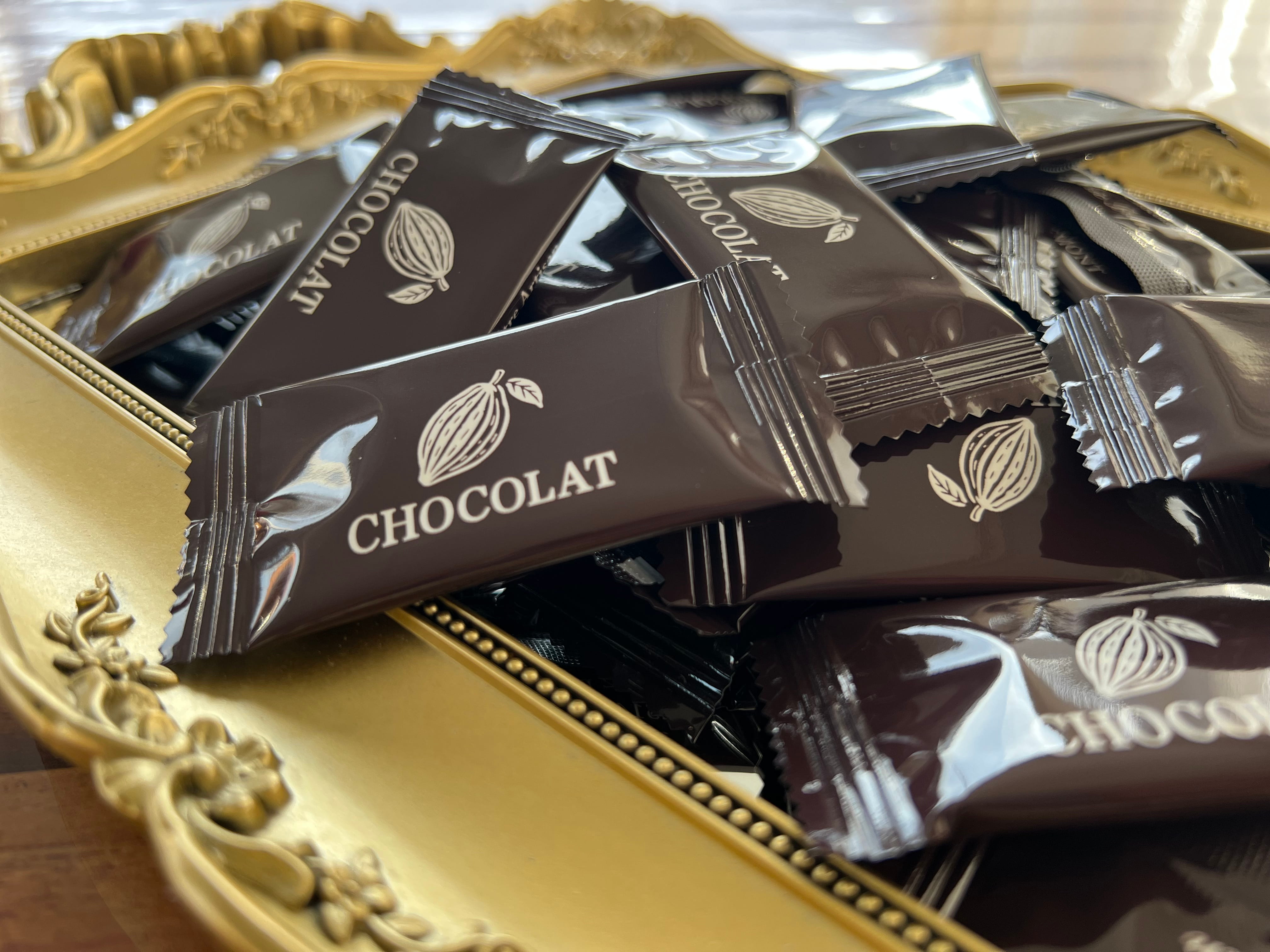 Chocolat en vrac et emballage